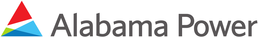 Alabama Power logo with a red, white, green, and blue triangular design to the left of the company’s name in gray text on a light background, reflecting the company’s commitment to invest in Baldwin Alliance and support community initiatives.